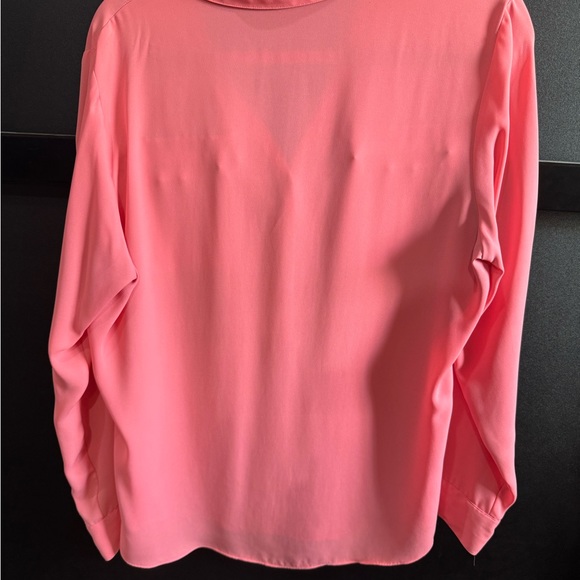 Express The Portofino Shirt Button Front in Salmon - Picture 2 of 5